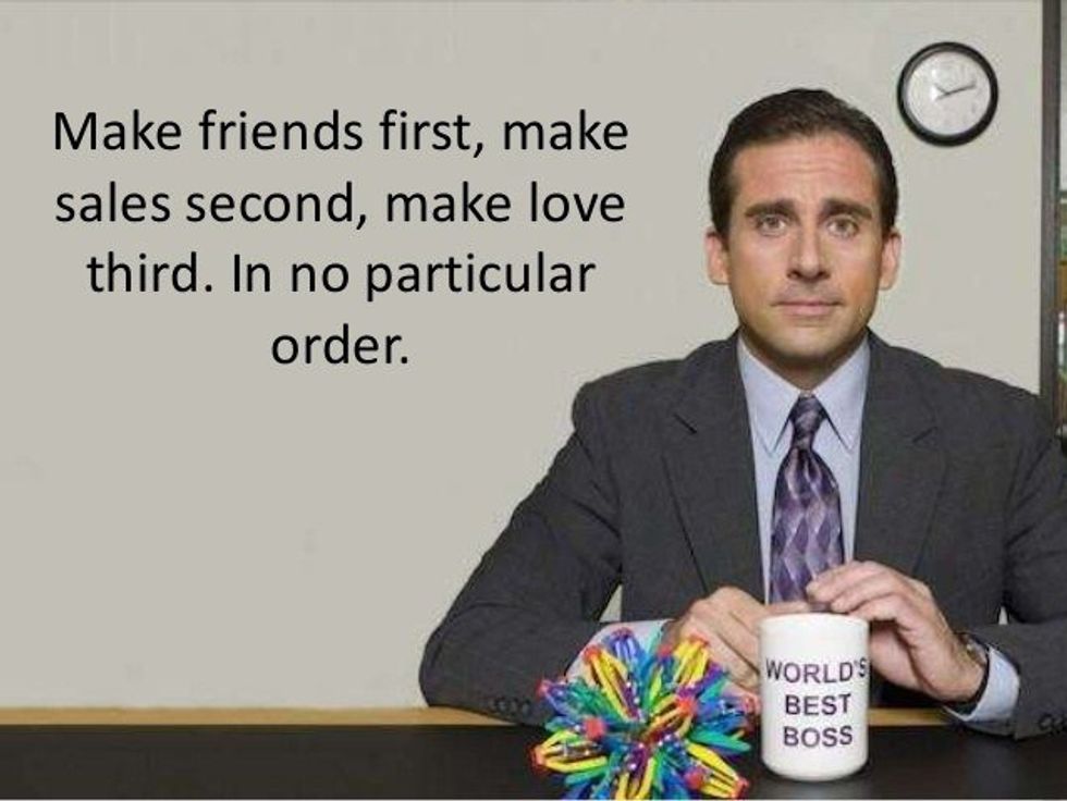 Introducing Your High School Friends to Your College Friends As Told By "The Office"