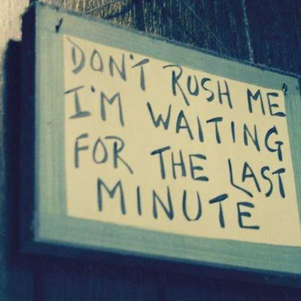 Bailing Out The Water: Why We Wait Until Last Minute