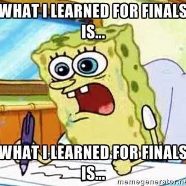 Finals Week As Told By Spongebob Squarepants