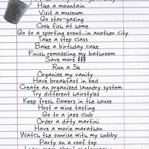 Why You Should Make Bucket Lists