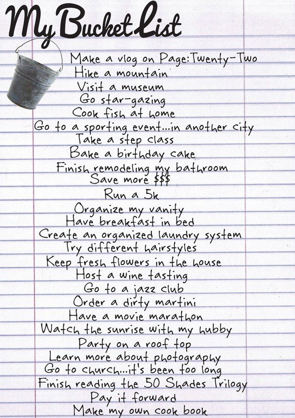 Why You Should Make Bucket Lists