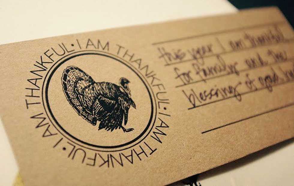 Thinking Thankful Thoughts