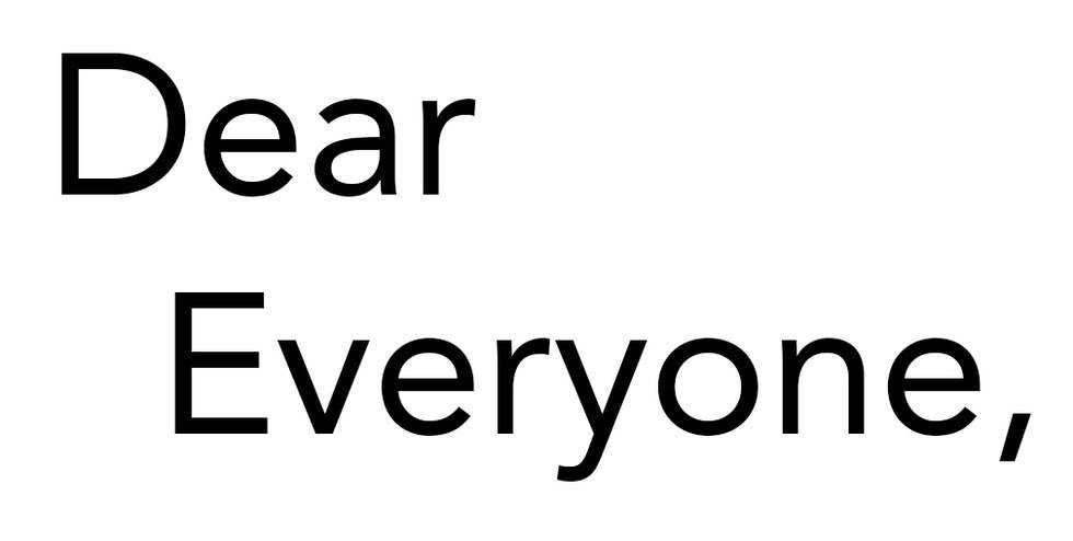An Open Letter To Everyone Alive