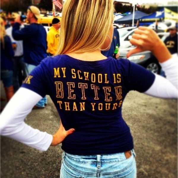 Signs it's Game Day at West Virginia University