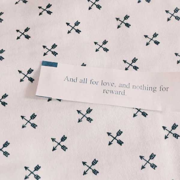 Why I Live By The Motto "All For Love, And Nothing For Reward"