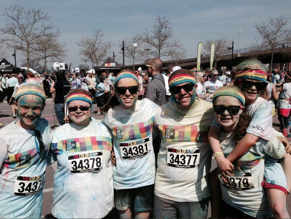 Running Through A Real-Life Rainbow