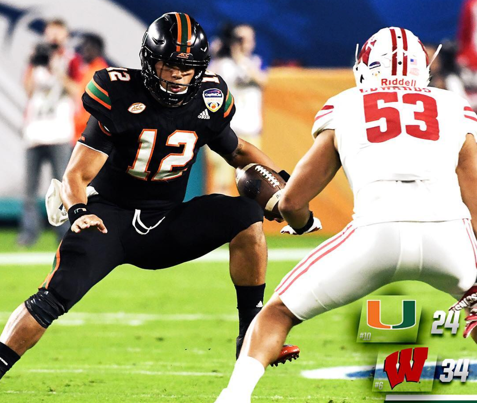 Miami Falls To Wisconsin In A Tight Orange Bowl