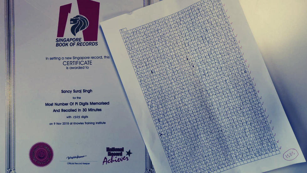 Memory Expert, Sancy Suraj, Breaks pi National Record