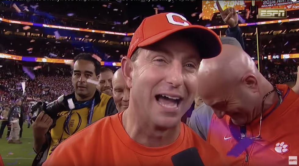 A Thank You To Clemson's Coach Dabo For Being A Great Coach And An Even Better Man
