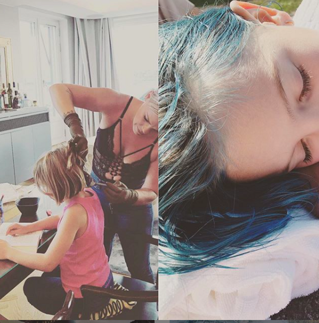 Everyone Complaining About P!nk And Jessica Simpson Dying Their Daughters' Hair Need To Shut Up!