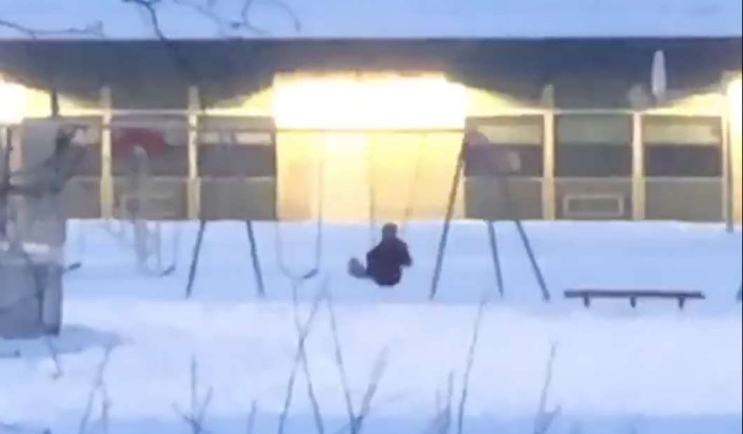 If You Think This Guy Swinging Is Facing The Building, And NOT The Camera, You're An Idiot