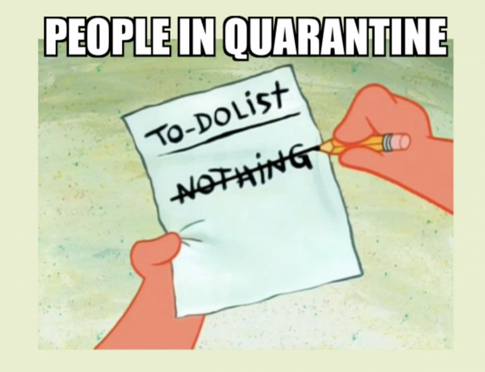 A Realistic Quarantine To-Do List