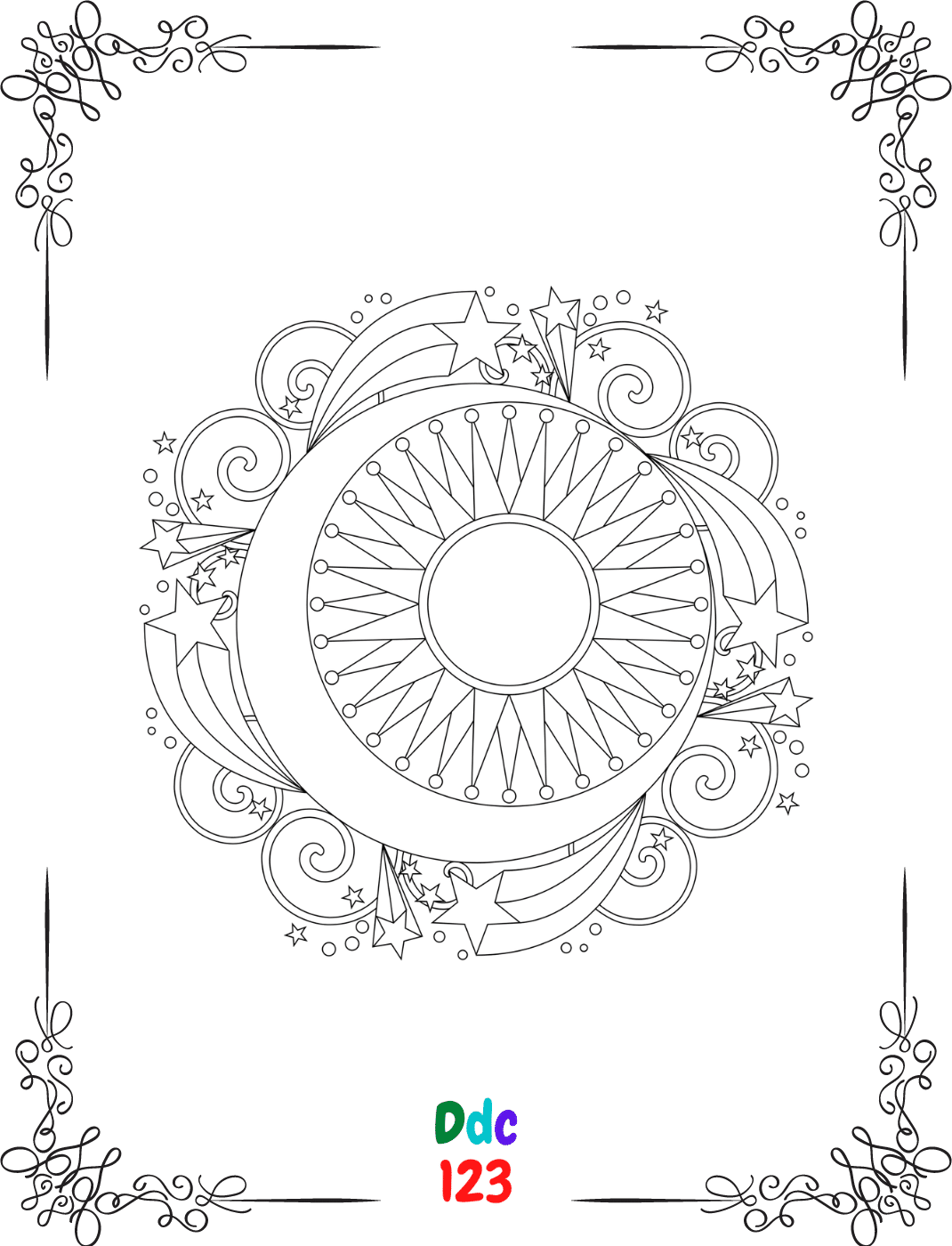 Mandala coloring pages for children - DDC123