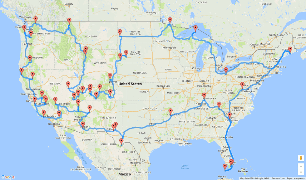 Just pack your car and travel the country with me!