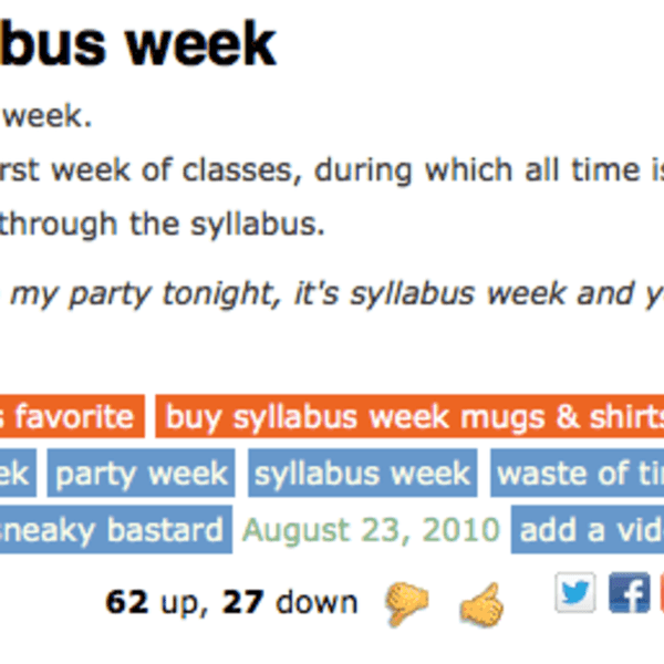 How Each Major Will Spend Their Syllabus Week