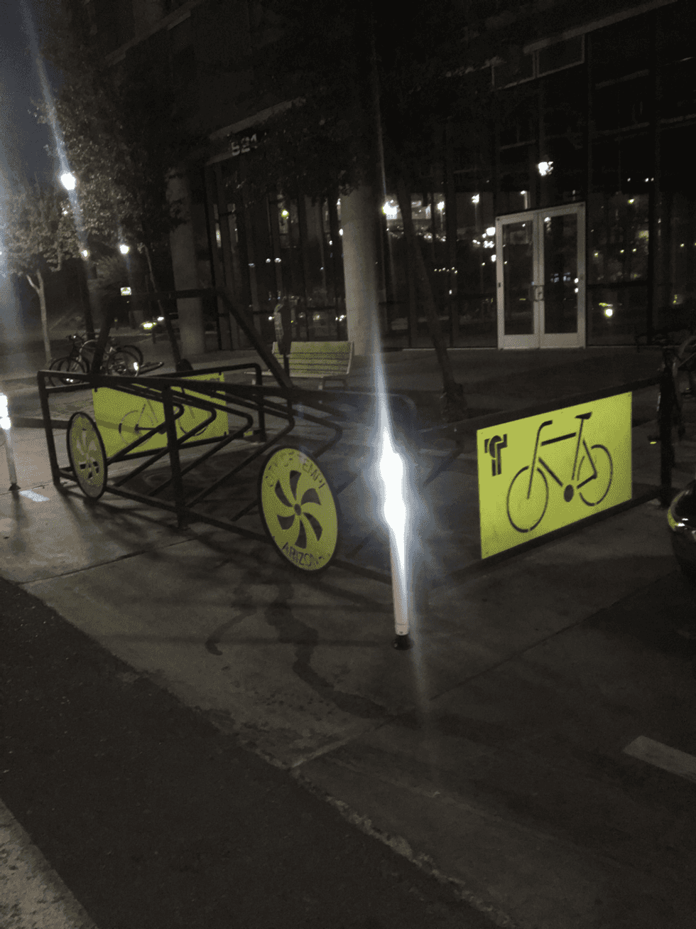 City of Tempe's First Bicycle Parklet Has Been Moved