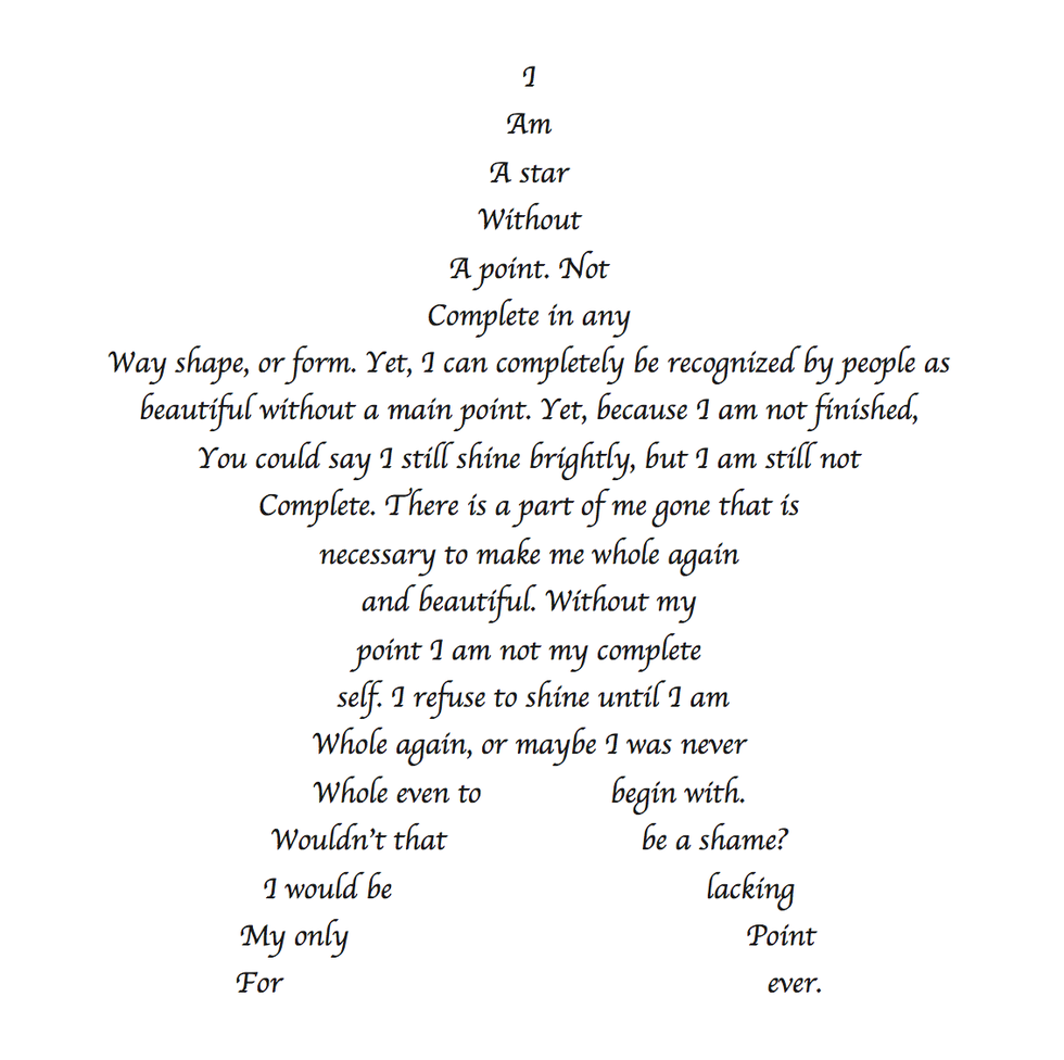 A Star Without A Point Poem