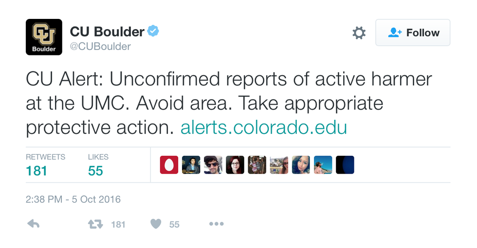 October 5, 2016 At The University Of Colorado Boulder