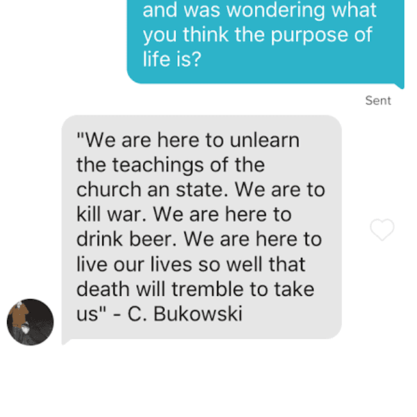 The Purpose of Life As Told By Males On Tinder