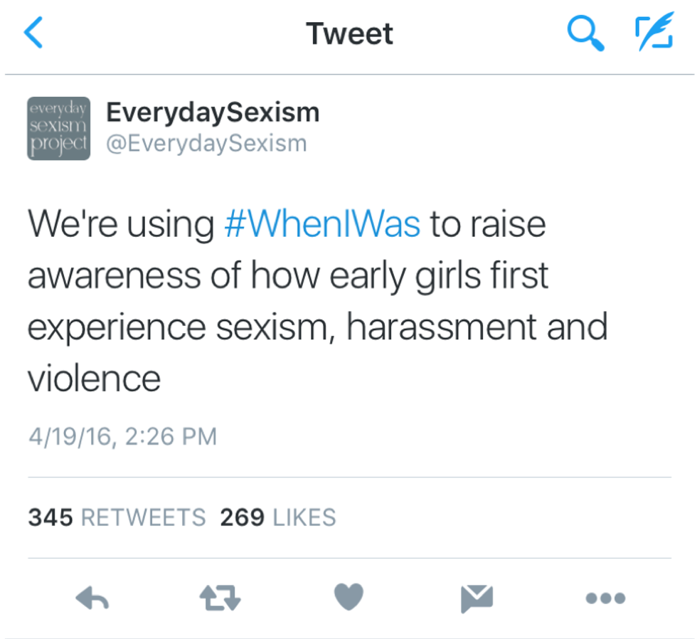 #WhenIWas Hashtag Reveals How Early Sexual Harassment Starts