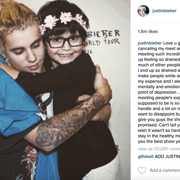 Justin Bieber Cancels Tour Meet And Greets