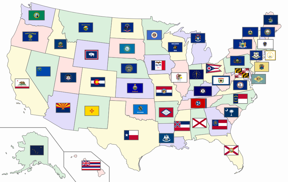 Top 10 State Flags of America
