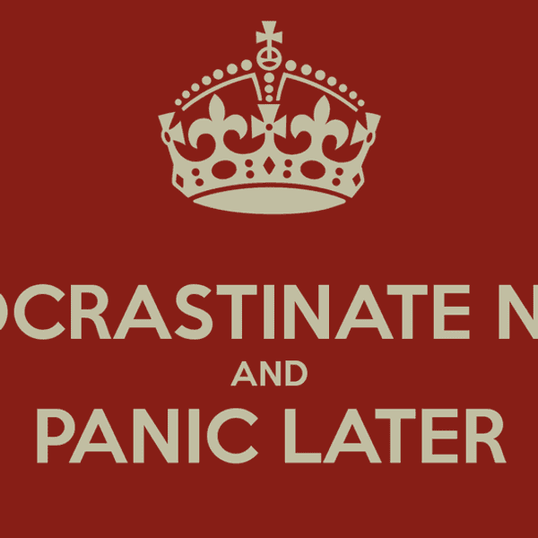 14 Stages of Procrastination