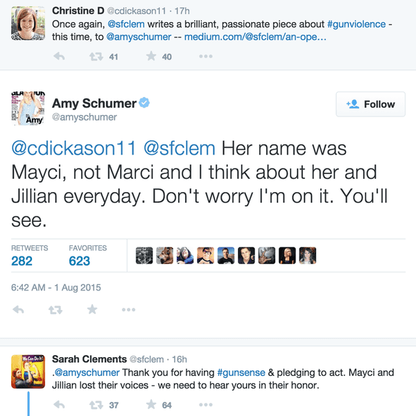 Hoya Captures Amy Schumer's Attention With Open Letter