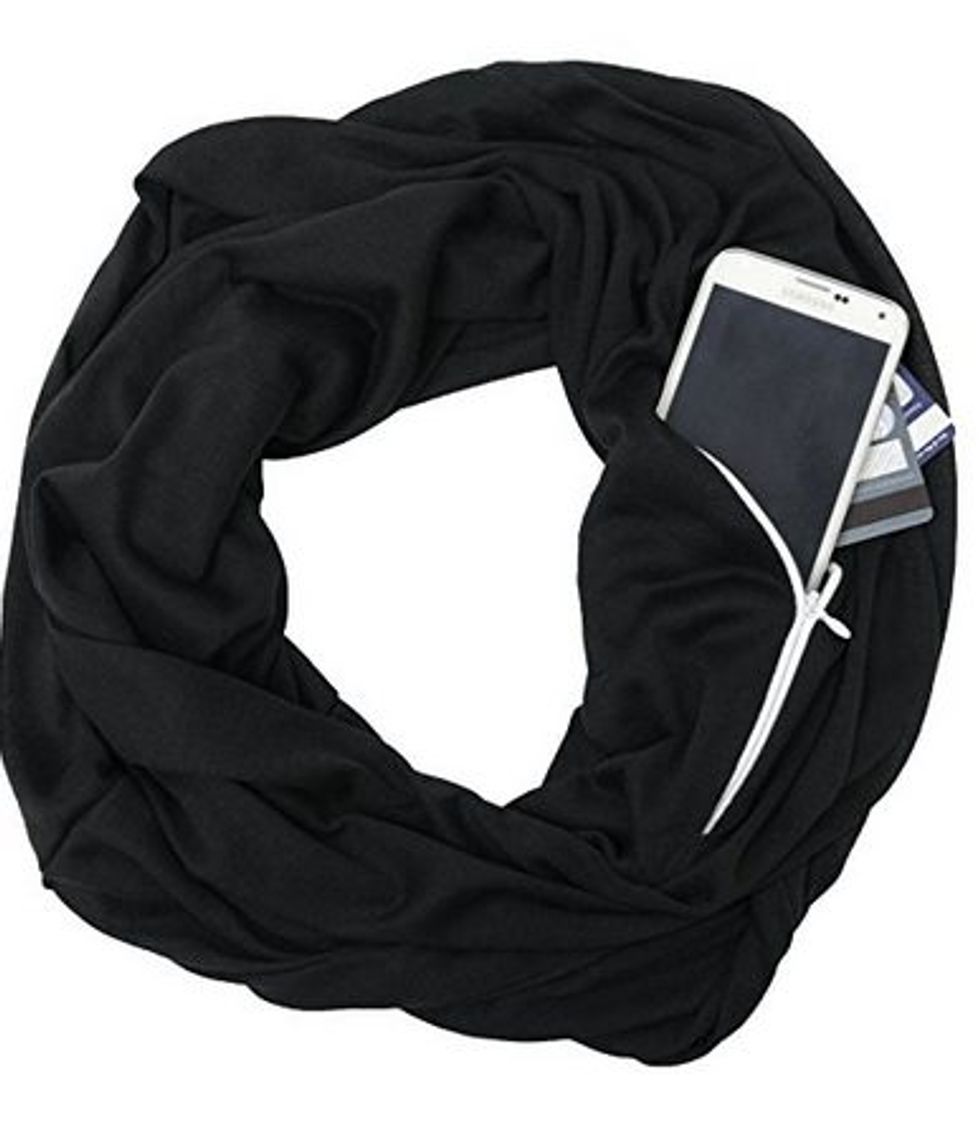 Infinity Scarf with a Zipper Pocket
