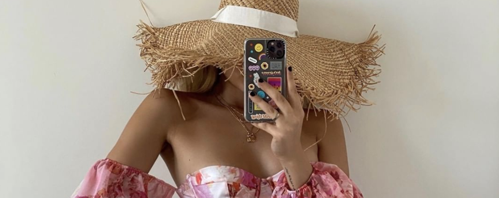 iPhone cases in a circle