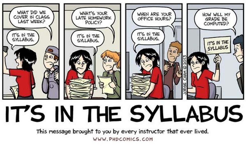 It's in the syllabus.