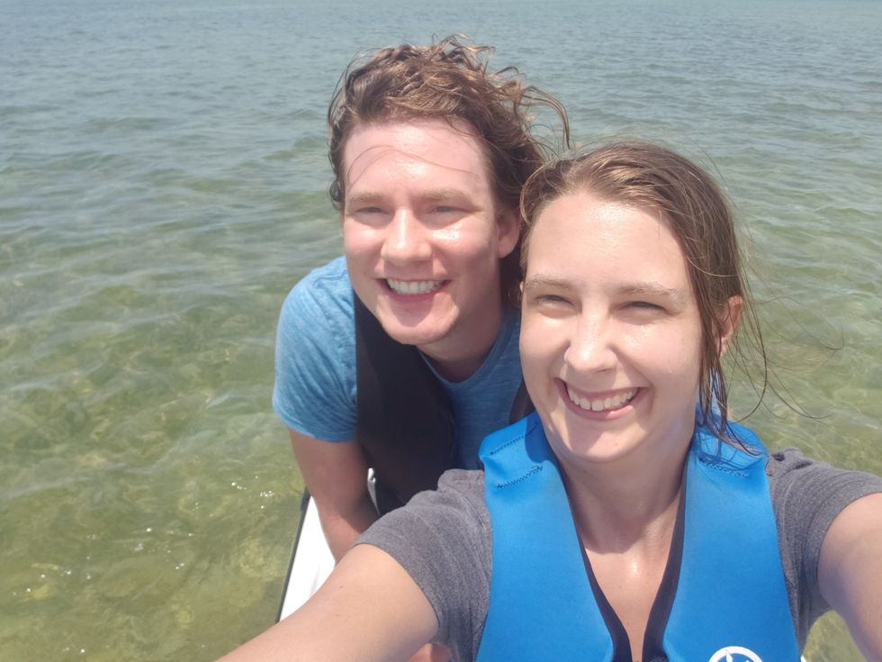 jet skiing in clear water