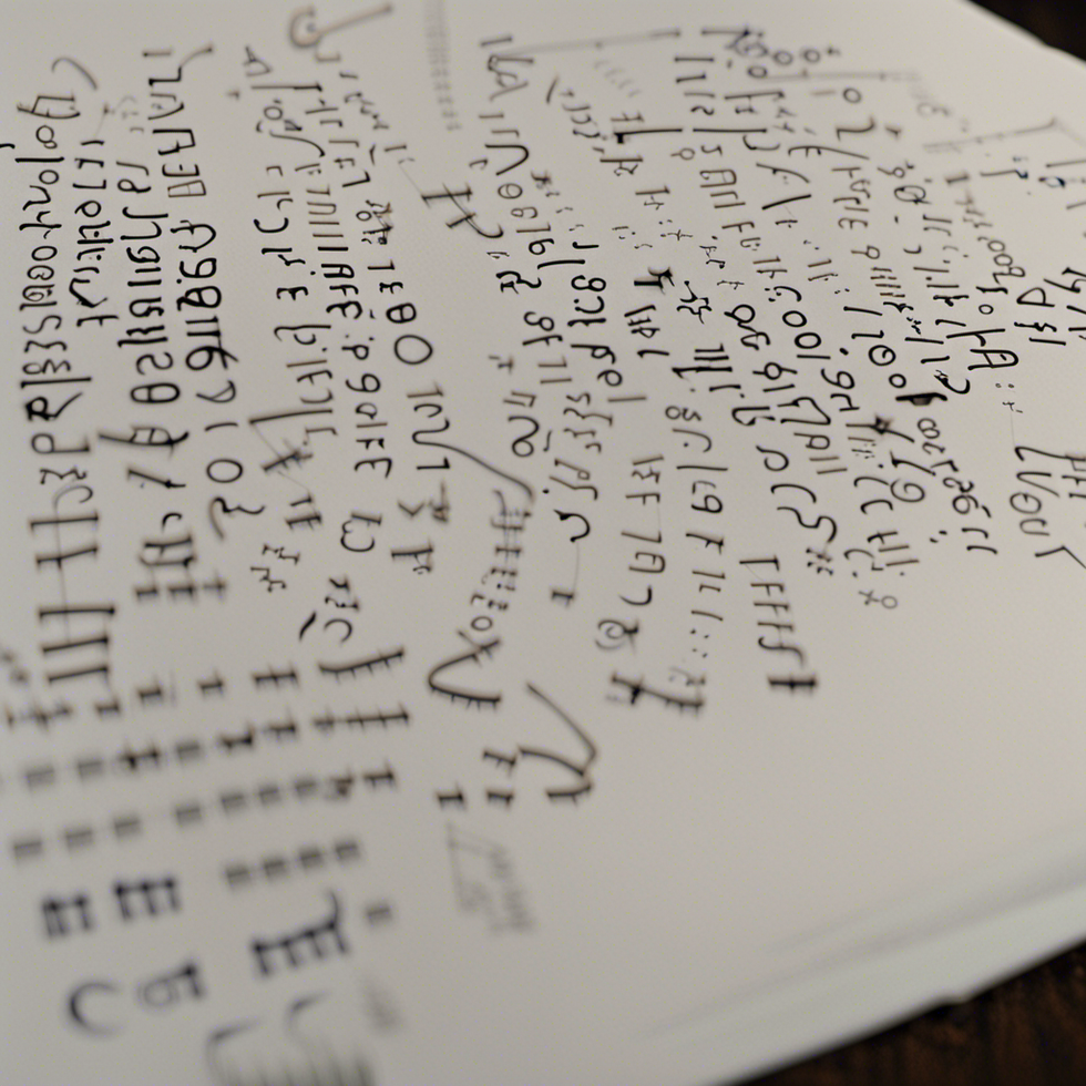 Jibberish words coming to life off a sheet of paper