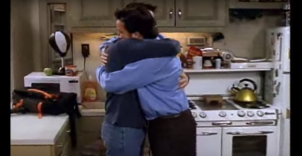 Joey and Chandler hugging