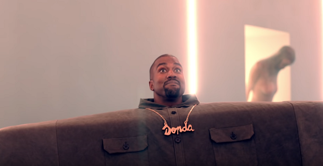 Kanye in his music video with Lil Pump