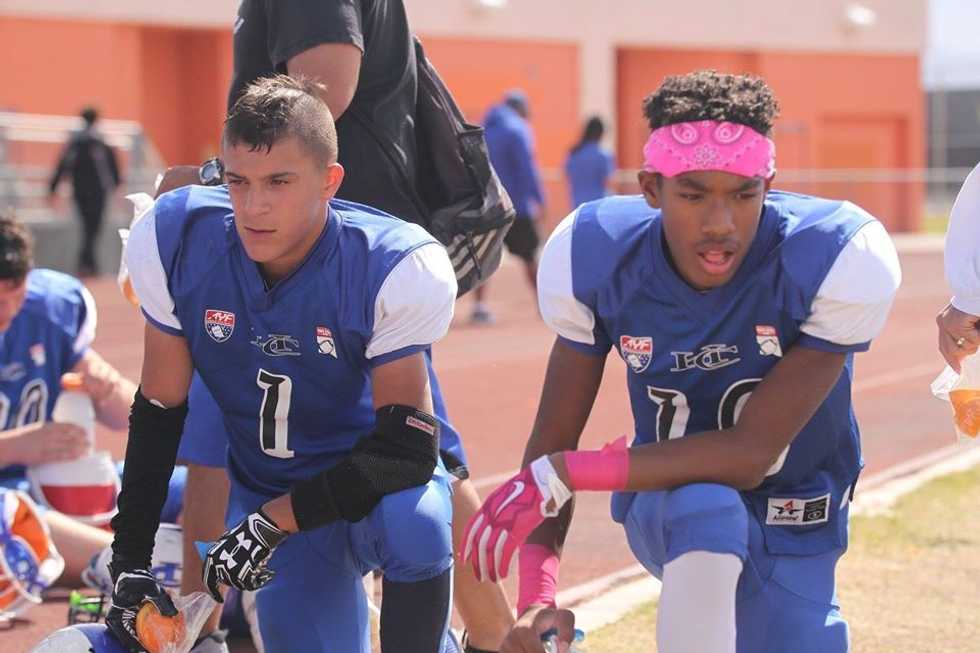 Keona Espinoza during his win 31-29 VS. Wolverines