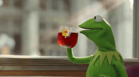 kermit sipping tea