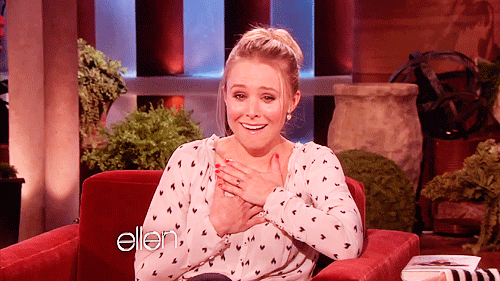 Kristen Bell happy gif