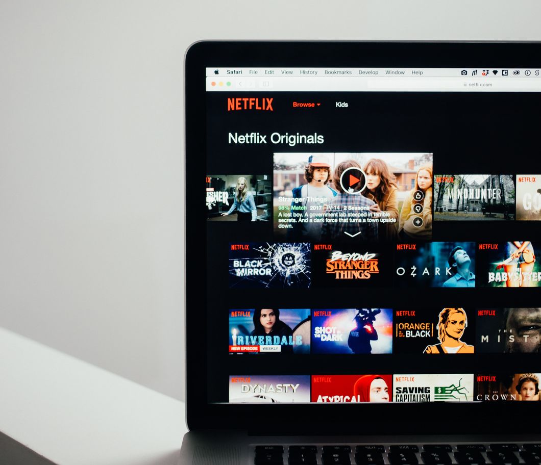 Laptop with Netflix home page