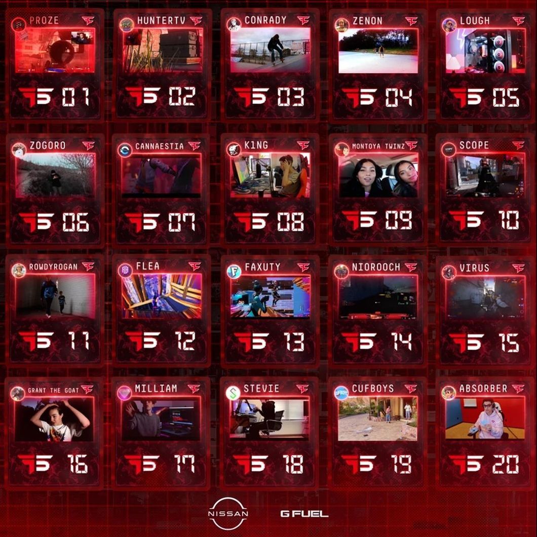 list of 20 finalists of the faze 5 competition