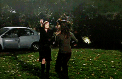 Lorelai and Rory hugging