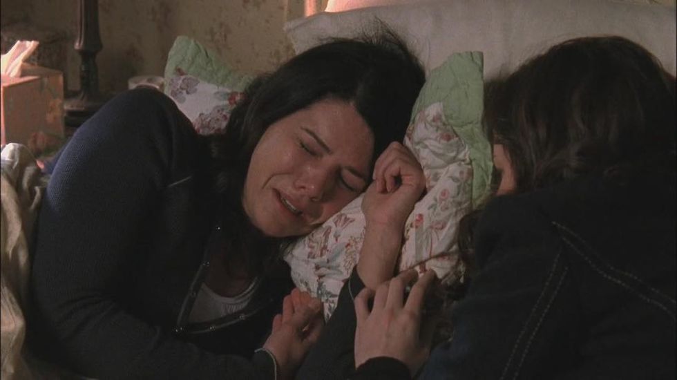 Lorelai Gilmore crying