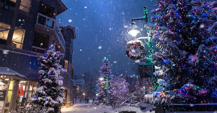 magical snow falls during christmas season