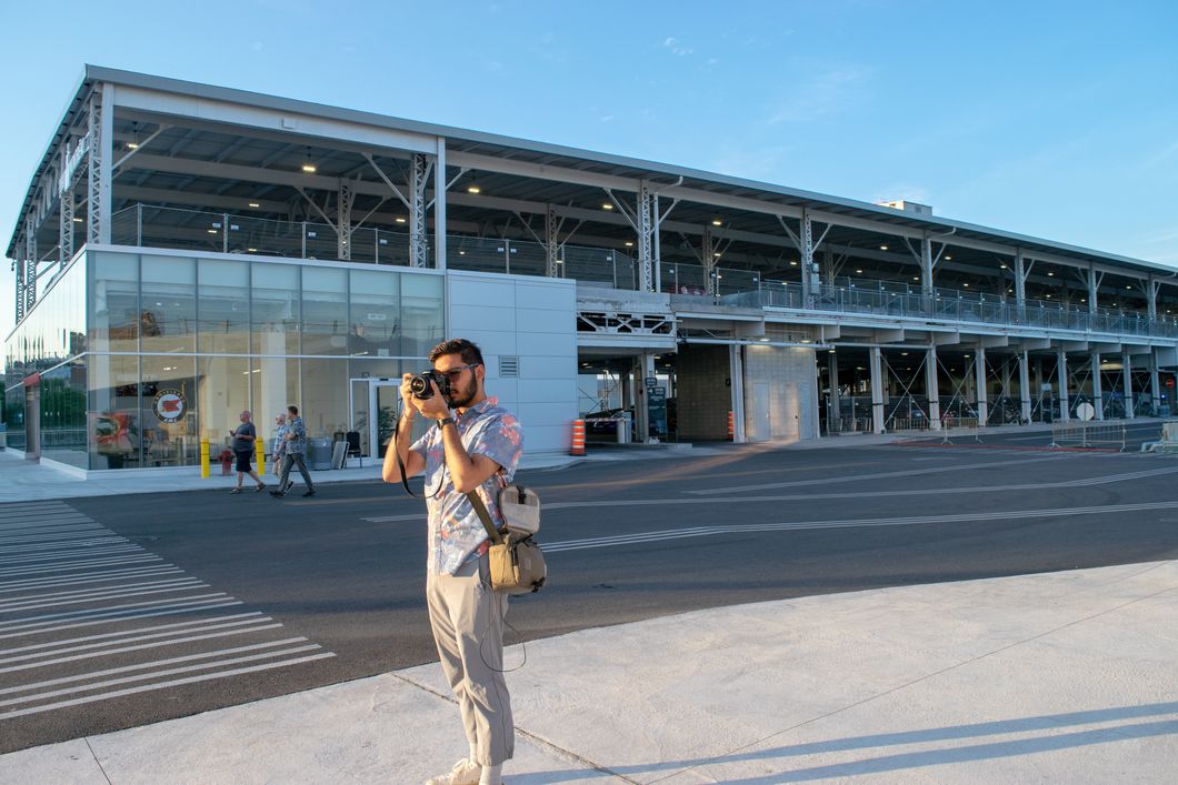 Mani taking pictures with his camera