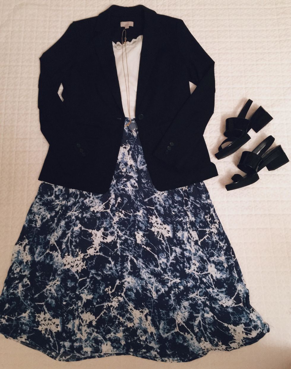 Maxi skirt and a blazer