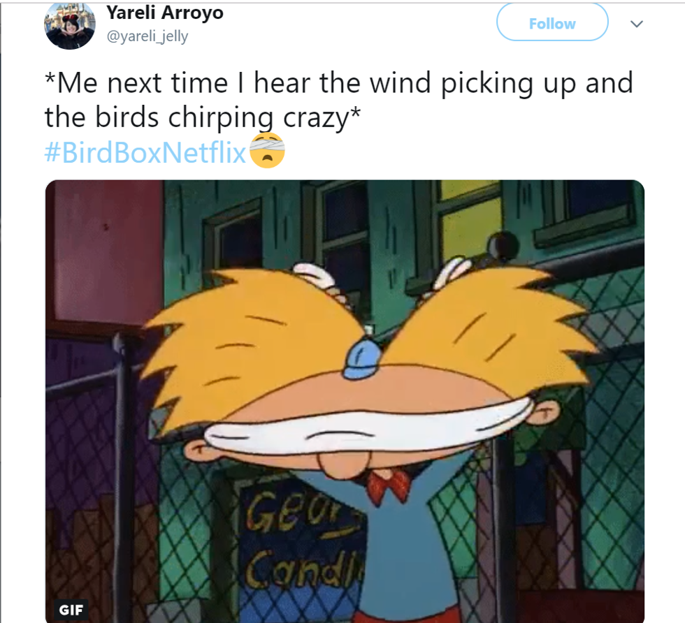 *Me next time I hear the wind picking up and birds chirping like crazy*