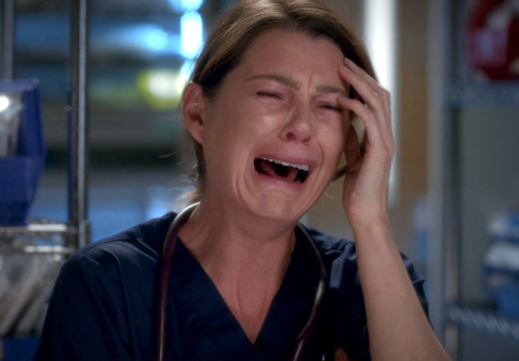 Meredith Grey crying