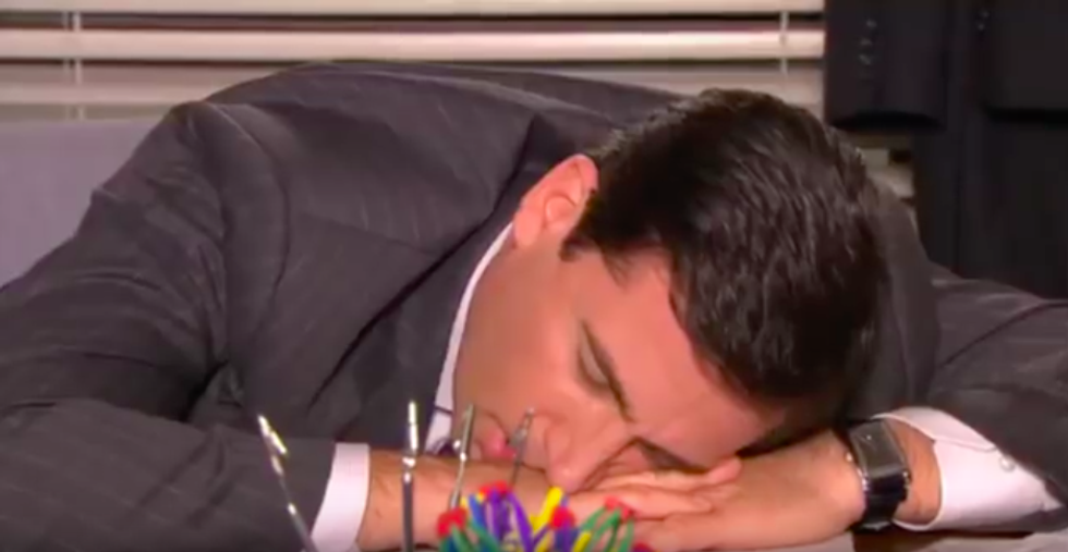 michael scott asleep