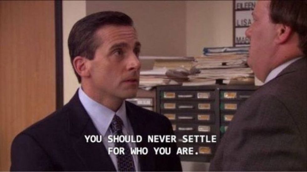 Michael Scott life advice on settling