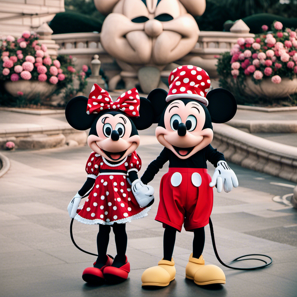 Mickey Mouse and Minnie Mouse, a dynamic duo